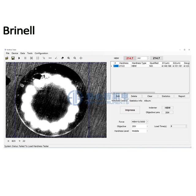 Rockwell Brinell Vickers Комбинированная программная система тестирования твердости